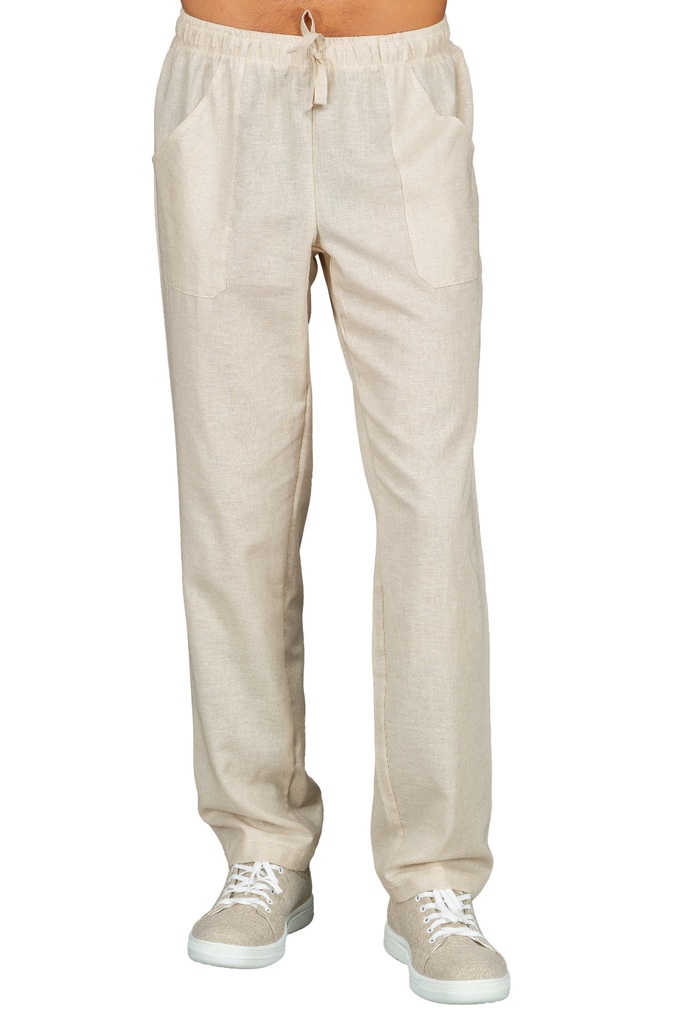 Pantalone con elastico - 60% Cotone 40% Lino