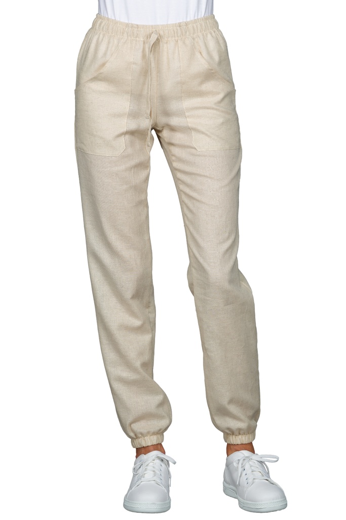 Pantagiaffa con elastico - 60% Cotone 40% Lino