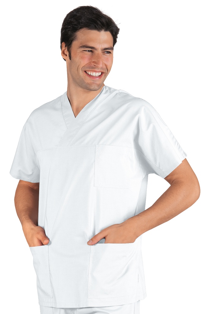 Casacca Collo a V  - 65% Poliestere 35% Cotone - 195 Gr/m²