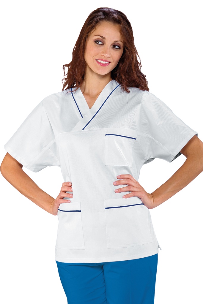 Casacca Collo a V Profilata - 100% Cotone