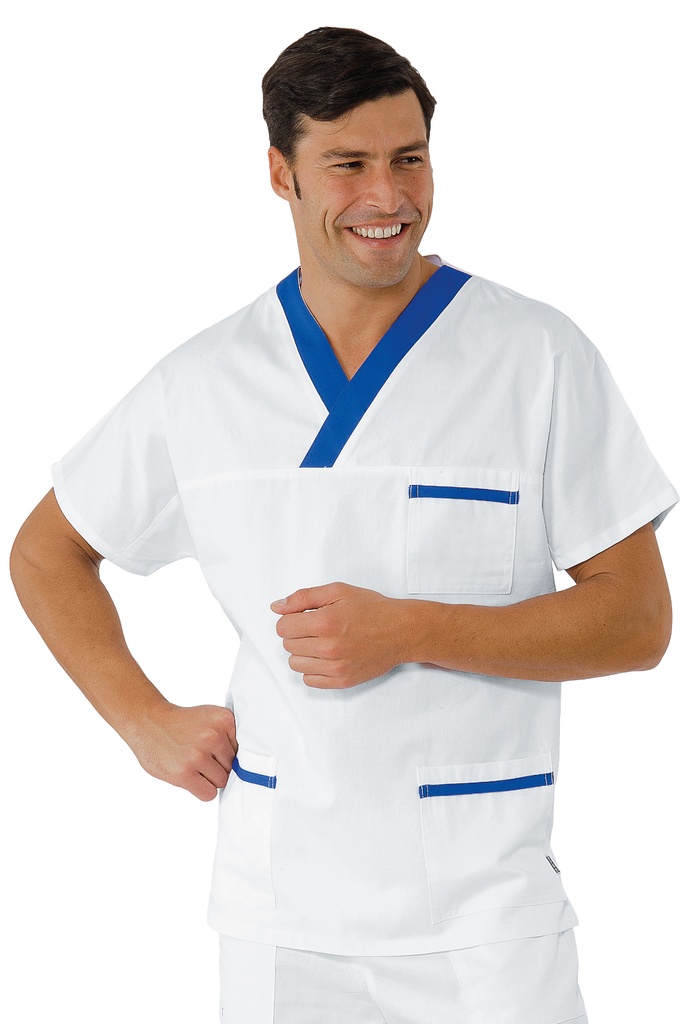 Casacca Collo a V con inserto - 100% Cotone