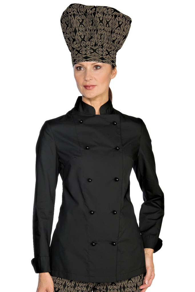 Giacca Lady Chef bottoni antipanico - Manica Lunga - 65% Poliestere 35% Cotone - 125 Gr/m²