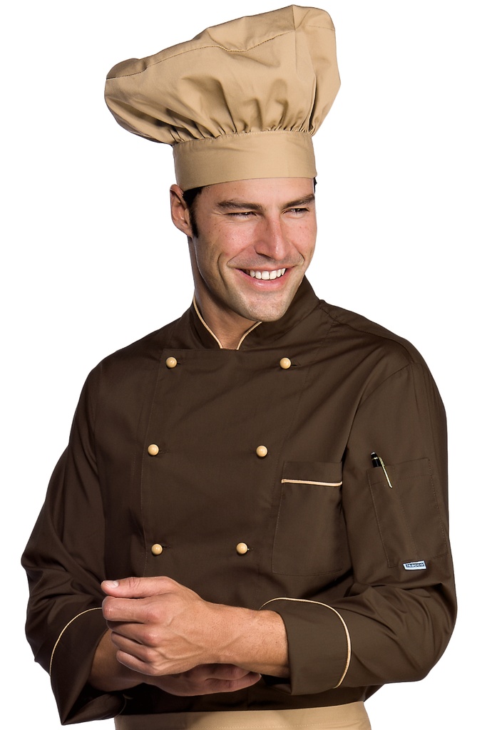 Giacca cuoco Profilata - Manica Lunga - 65% Poliestere 35% Cotone
