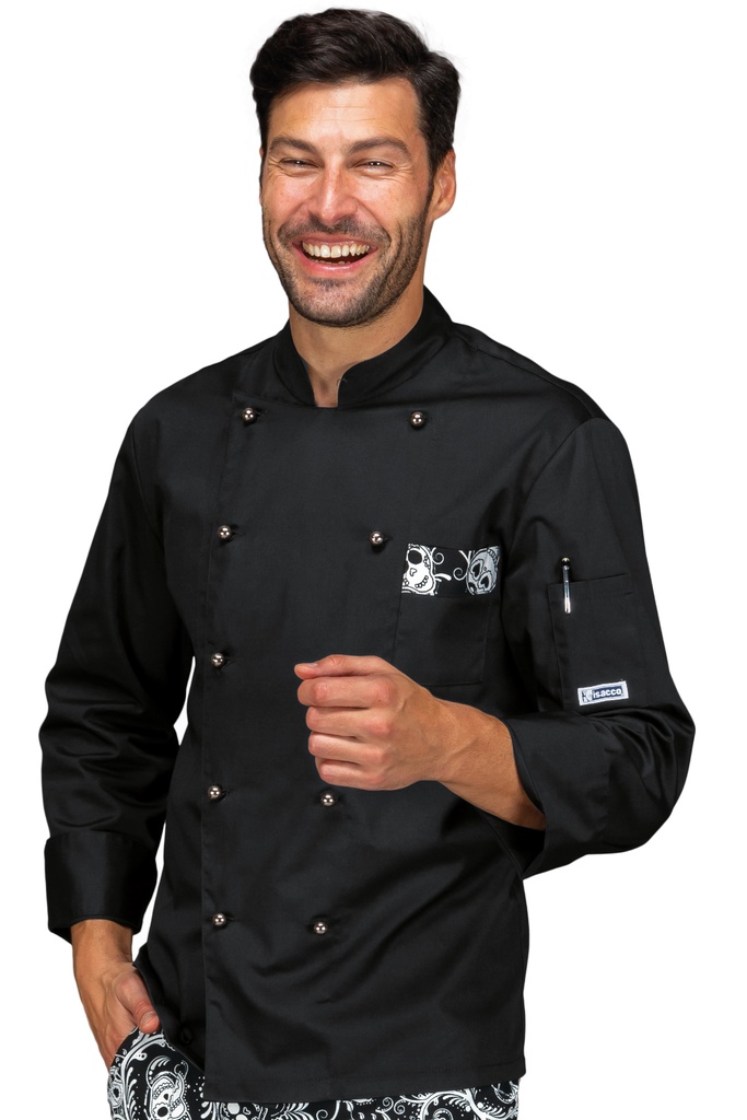 Giacca Cuoco Atlanta - Manica Lunga - 65% Poliestere 35% Cotone