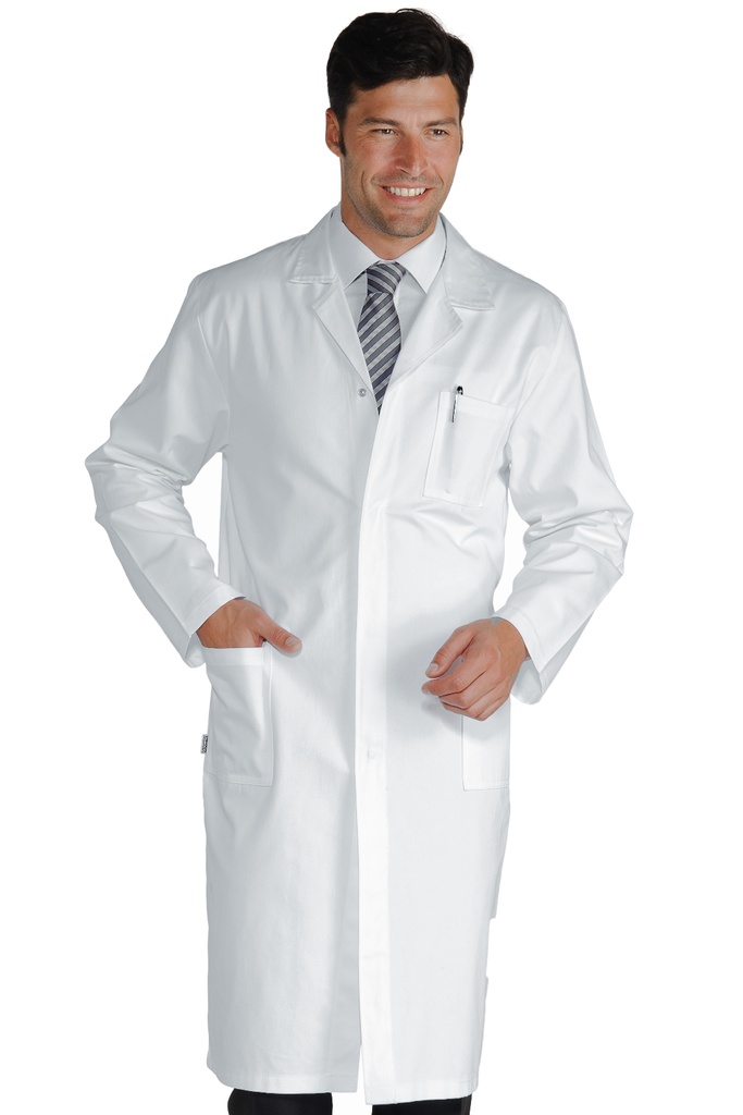 Camice Medico - Manica Lunga - 65% Poliestere 35% Cotone - 195 Gr/m²