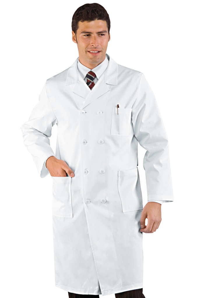Camice Medico Doppio Petto - 100% Cotone