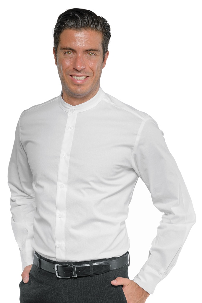 Camicia Unisex Detroit Stretch - Manica Lunga - 97% Cotone 3% Spandex - Stretch