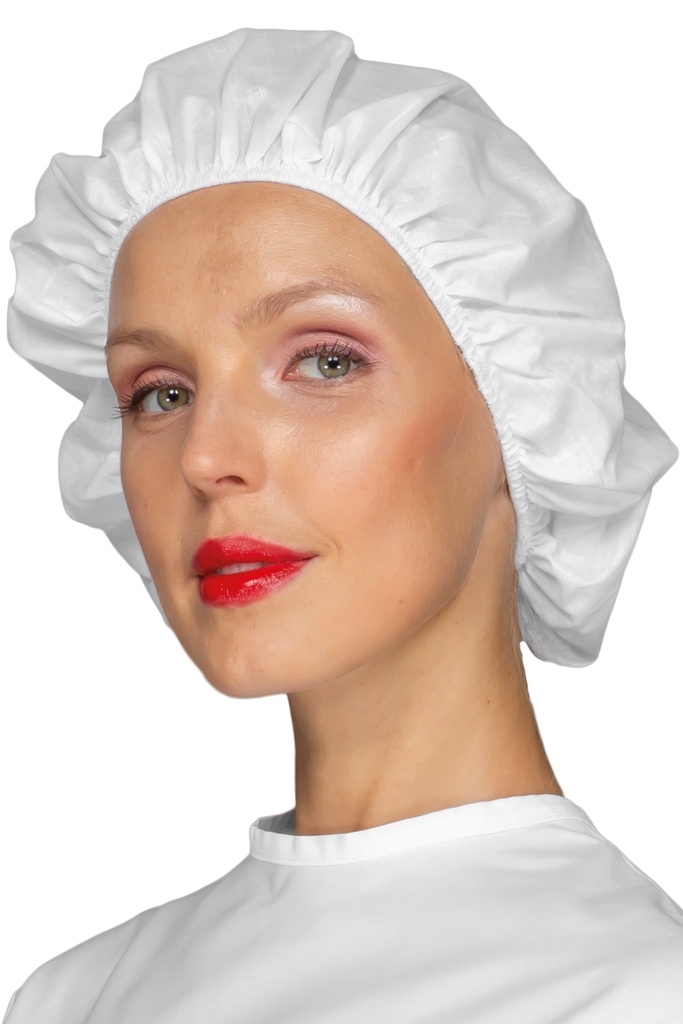 Cuffia Monouso Unisex Bianco - 65% Poliestere 35% Cotone