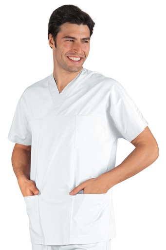 Casacca Collo a V  - 65% Poliestere 35% Cotone - 195 Gr/m²