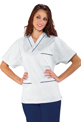Casacca Collo a V Profilata - 100% Cotone