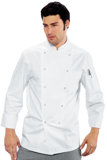 Giacca Cuoco Classica Bottoni a Pressione - Manica Lunga - 100% Cotone