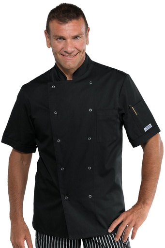 Giacca Cuoco Classica Bottoni a Pressione - Mezza Manica - 65% Poliestere 35% Cotone