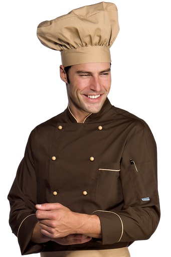 Giacca cuoco Profilata - Manica Lunga - 65% Poliestere 35% Cotone
