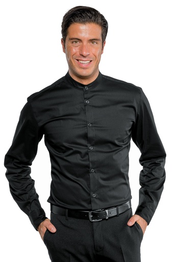 Camicia Unisex Detroit Stretch - Manica Lunga - 97% Cotone 3% Spandex - Stretch