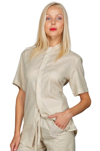 Camicia Unisex Detroit Stretch - Mezza Manica - 60% Cotone 40% Lino