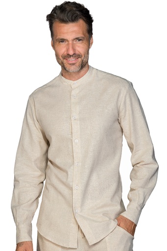 Camicia Unisex Detroit Stretch - Manica Lunga - 60% Cotone 40% Lino