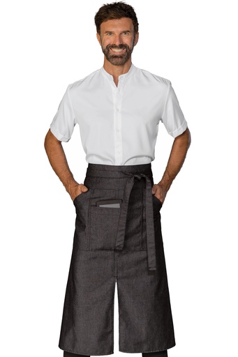[MG-07236] Grembiule Santiago Stone Nero - 65% Cotone 35% Poliestere