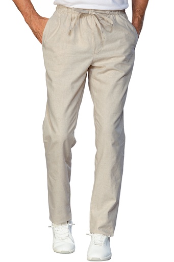 Pantalone slim zip unisex - 60% Cotone 40% Lino