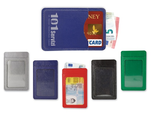 PORTACARDS 2 POSTI IN SIMILPELLE