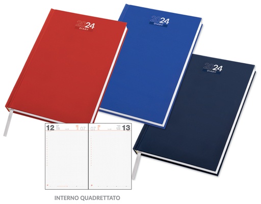 AGENDA IMBOTTITA F.TO 17x24 GIORNALIERO QUADRETTI