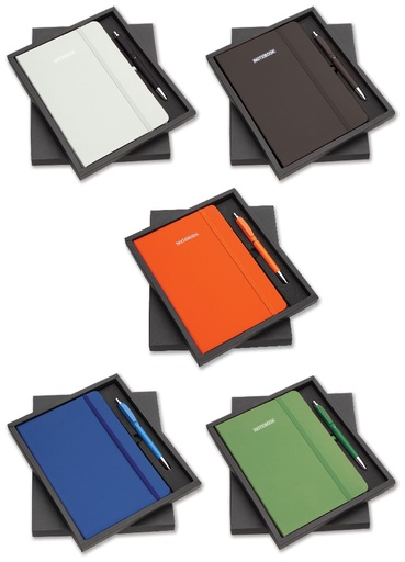 SET NOTES C/ELASTICO F.TO 15x21 + PENNA IN ASTUCCIO