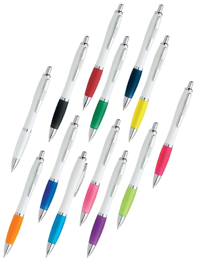 PENNA "ILENIA"FUSTO BIANCO CLIP MET.