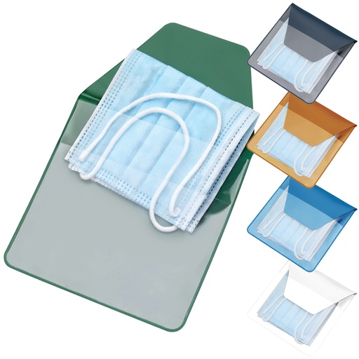 CUSTODIA X MASCHERINA 2TASCHE PVC+CRISTAL