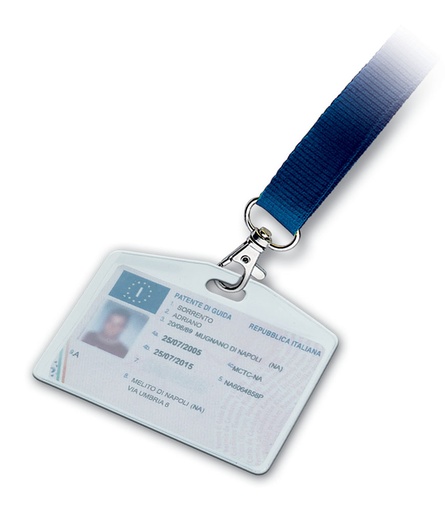 [MG-02122] PORTABADGE IN PVC CRISTAL ORIZ. CM.9,8X8,2