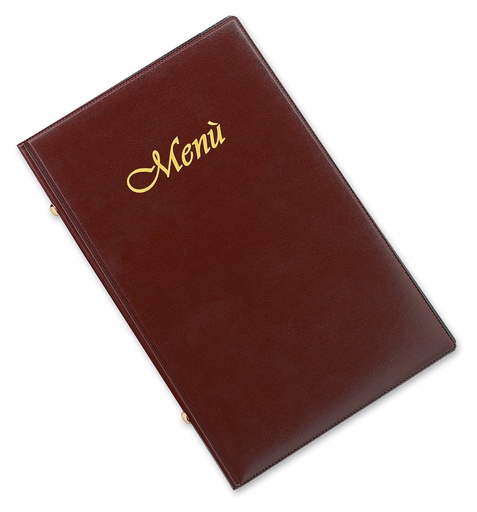 [MG-02132] P/MENU IN FINTA PELLE 16,5X26