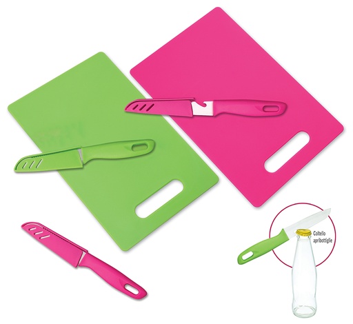 TAGLIERE + COLTELLO APRIBOTTIGLIA