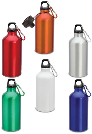 BORRACCIA ALLUMINIO 400ML C/MOSCHETTONE
