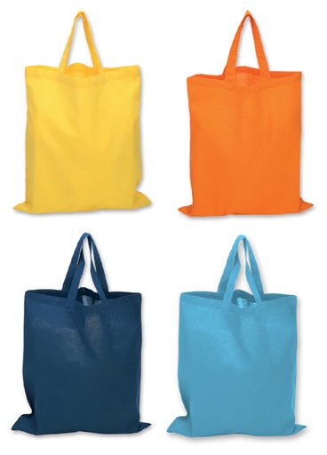 BORSA COTONE COLORATA MANICI CORTI