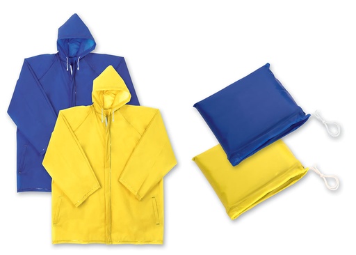 IMPERMEABILE C/CAPPUCCIO IN PVC