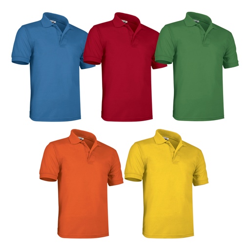 POLO PIQUE' BAMBINO 2 BOTTONI COT. COLORATO