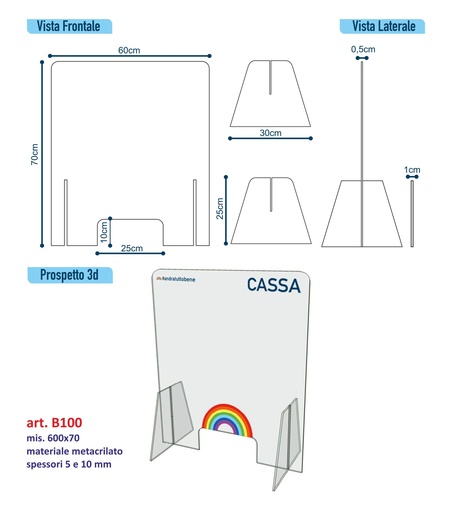 [MG-02629] BARRIERA ANTIDROPLET DIMENSIONE cm.60x70