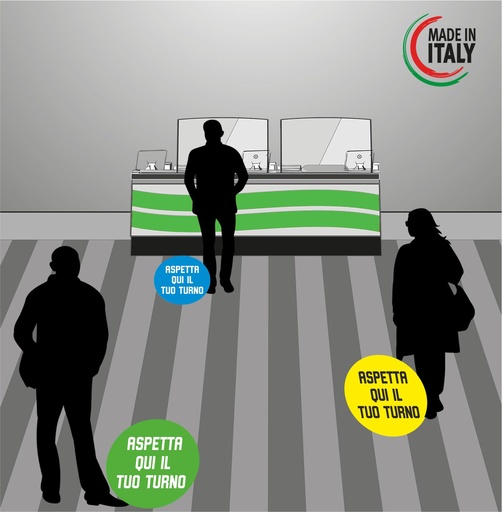 [MG-02631] KIT 3 CERCHI ADESIVI "DISTANZA DI SICUREZZA"