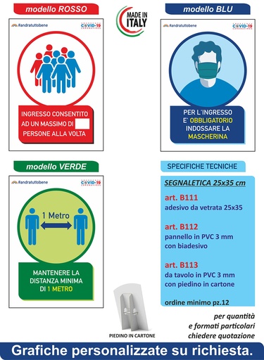 SEGNALETICA DI SICUREZZA - PANNELLO IN PVC cm.25x35