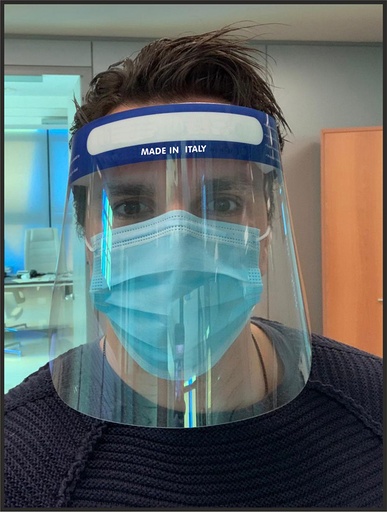 VISIERA PROTETTIVA IN PET da 300 micron MADE IN ITALY