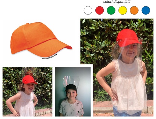 CAPPELLINO VISIERA BAMBINI PET 500 micron MADE IN ITALY