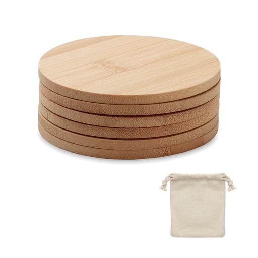 [MG-03606] Set di 6 sottobicchieri di bamb