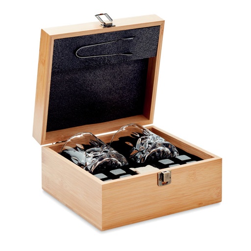[MG-04415] Set whisky in bamboo