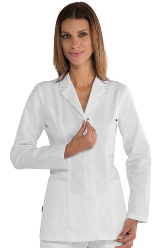 Casacca Coimbra SLIM Bianco - Manica Lunga - 100% Cotone